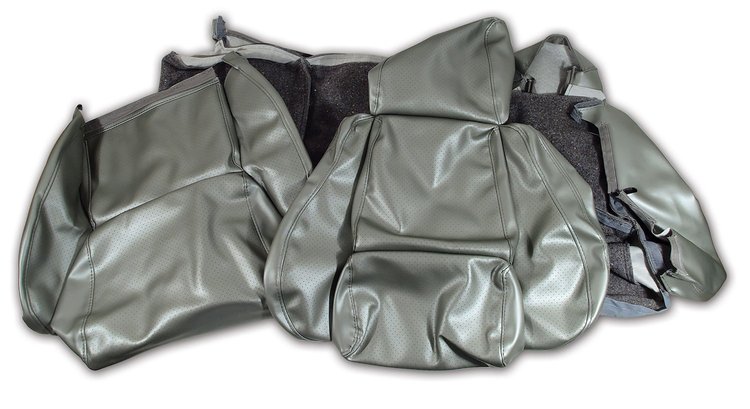 421869 Leather-Like Vinyl Seat Covers, 1984-1987 Chevy Corvette, Gray Standard