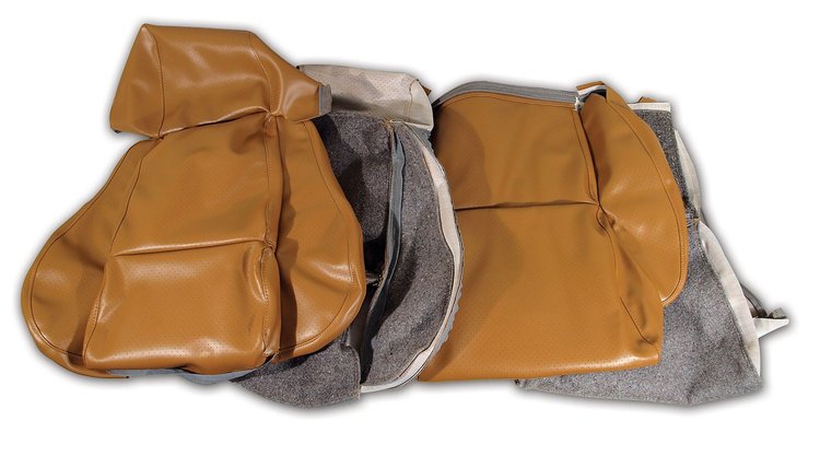 421878 Leather-Like Vinyl Seat Covers, 1988-1988 Chevy Corvette, Saddle Standard