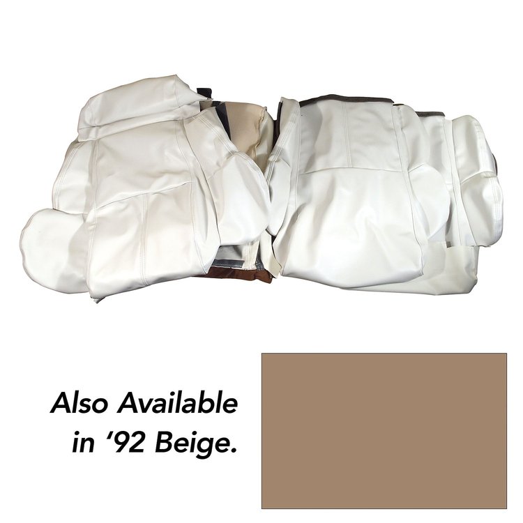 421982 Leather-Like Vinyl Seat Covers, 1992-1992 Chevy Corvette, Beige Standard