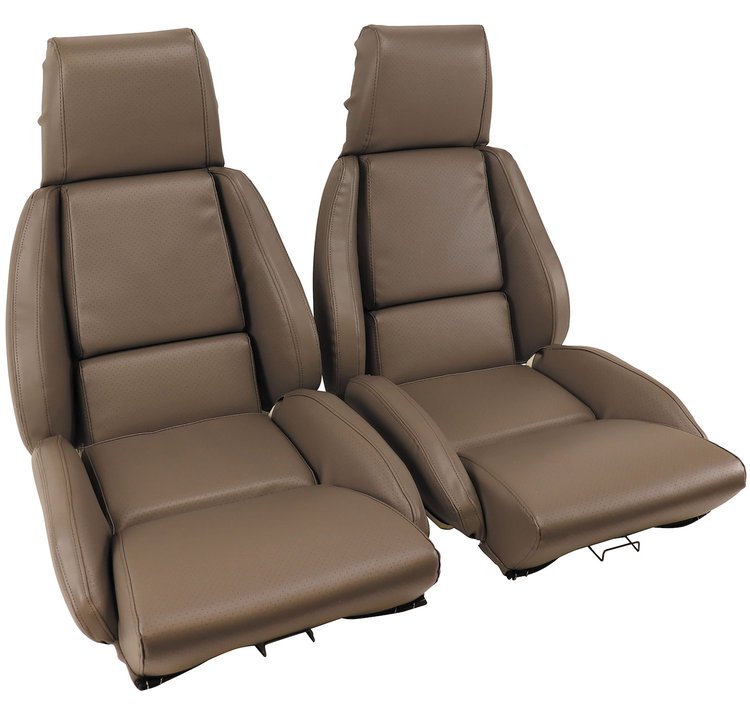422979 Mounted Leather-Like Vinyl Seat Covers, 1988-1988 Chevy Corvette, Gray Standard