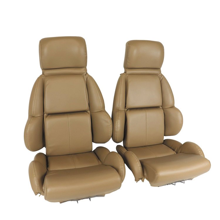 423182 Mounted Leather-Like Vinyl Seat Covers, 1992-1992 Chevy Corvette, Beige Standard