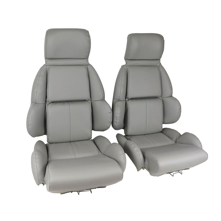 423184 Mounted Leather-Like Vinyl Seat Covers, 1992-1992 Chevy Corvette, Gray Standard