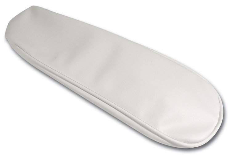 424165 Center Armrest Cover, 1965-1966 Chevy Corvette, White Vinyl