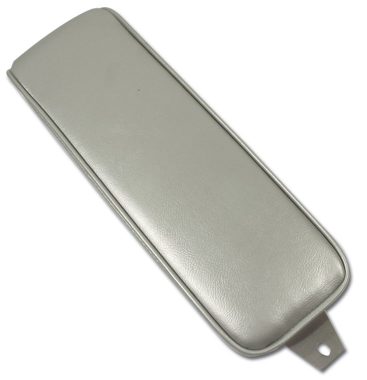 424461 Center Armrest, 1965-1966 Chevy Corvette, Silver Vinyl