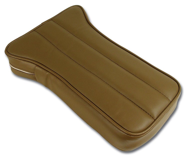 424856 Reproduction Center Armrest, 1969 Chevy Corvette, Saddle Leather W/Vinyl