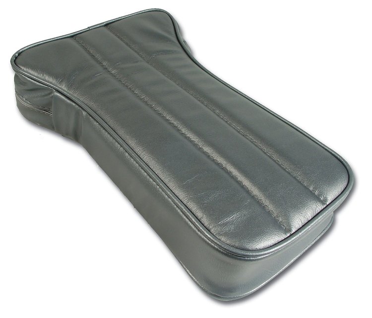 424863 Reproduction Center Armrest, 1969 Chevy Corvette, Gunmetal Leather W/Vinyl