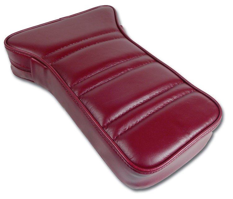 424931 Reproduction Center Armrest, 1973-1975 Chevy Corvette, Oxblood Leather W/Vinyl