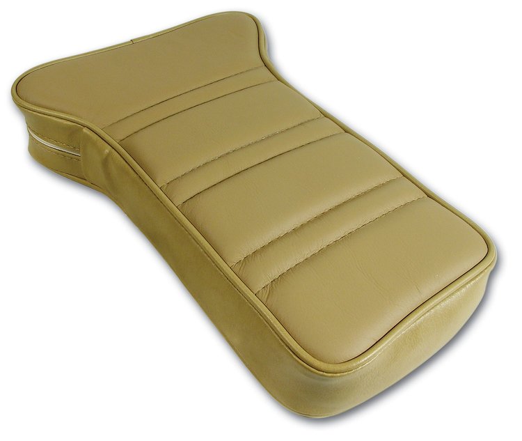 424957 Reproduction Center Armrest, 1976-1977 Chevy Corvette, Buckskin Leather W/Vinyl
