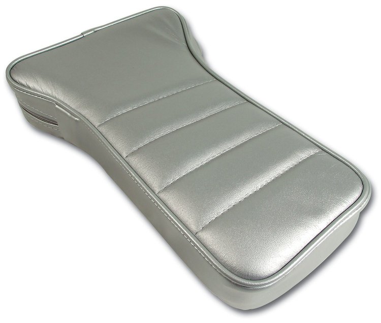 424962 Reproduction Center Armrest, 1978-1978 Chevy Corvette, Silver Pace Leather W/Vinyl