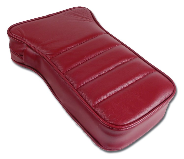 425026 Reproduction Center Armrest, 1982-1982 Chevy Corvette, Red Leather W/Vinyl