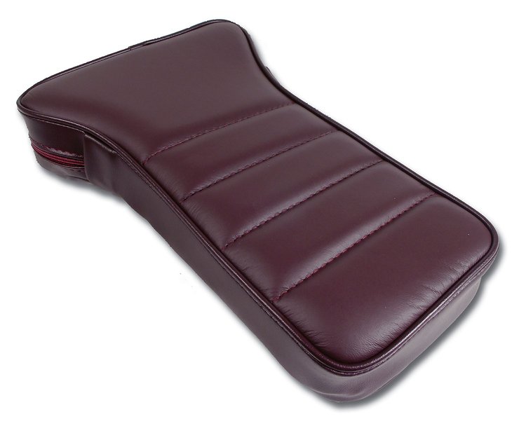 425036 Reproduction Center Armrest, 1980-1980 Chevy Corvette, Claret Leather W/Vinyl