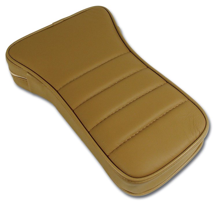 425058 Reproduction Center Armrest, 1981-1982 Chevy Corvette, Camel Leather W/Vinyl