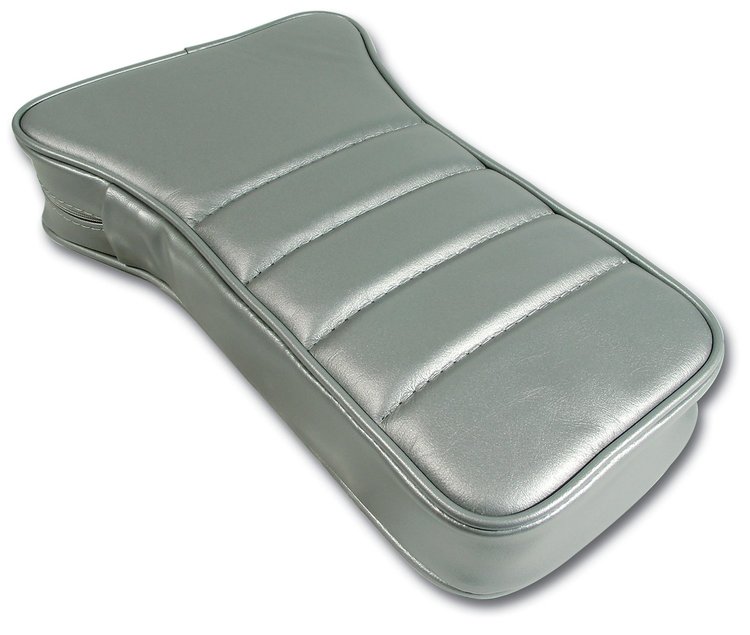 425064 Reproduction Center Armrest, 1981-1981 Chevy Corvette, Silver Leather W/Vinyl