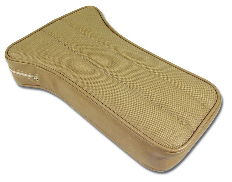 425415 Reproduction Center Armrest, 1970-1972 Chevy Corvette, Light Saddle Vinyl