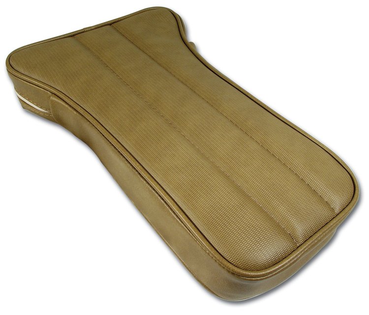 425451 Reproduction Center Armrest, 1973-1975 Chevy Corvette, Medium Saddle Vinyl