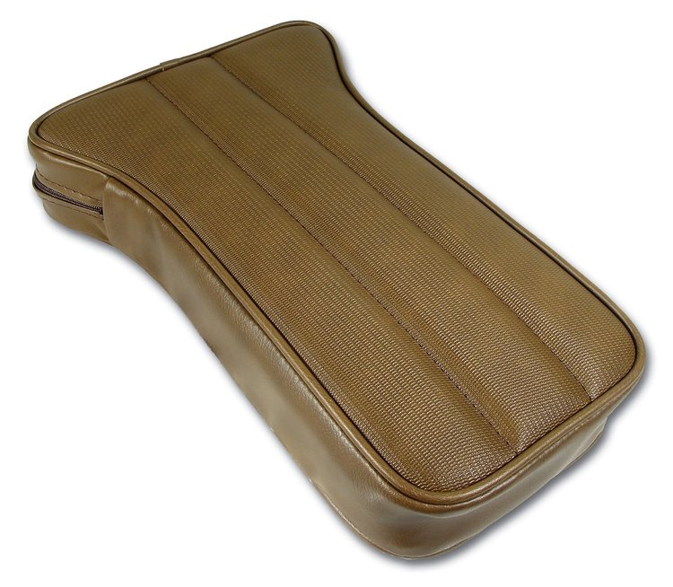 425453 Reproduction Center Armrest, 1970-1972 Chevy Corvette, Dark Saddle Vinyl
