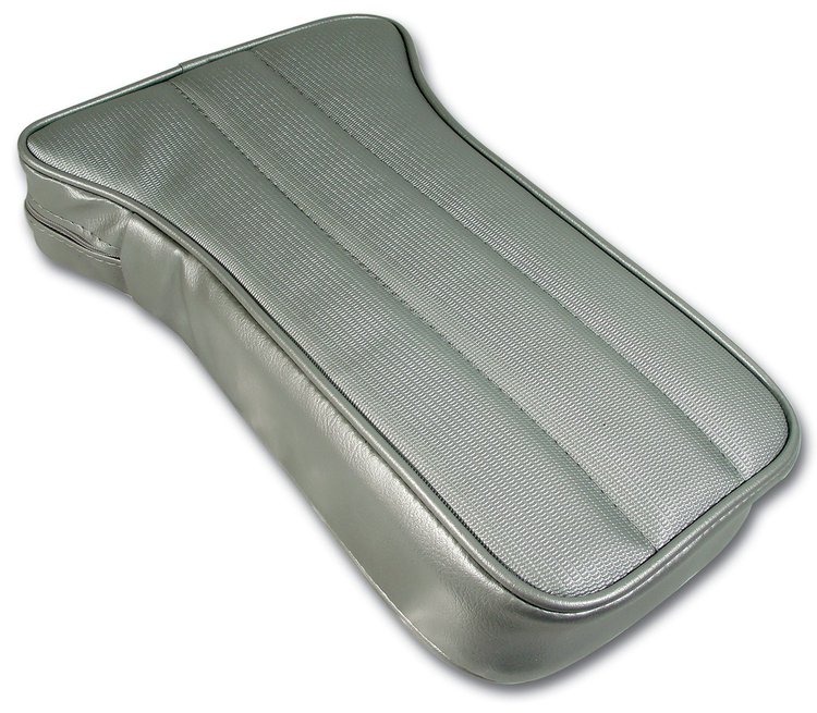425461 Reproduction Center Armrest, 1974-1975 Chevy Corvette, Silver Vinyl