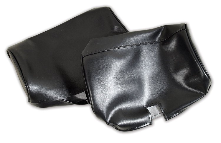 425620 Headrest Covers, 1967-1967 Chevy Corvette, Black, Vinyl