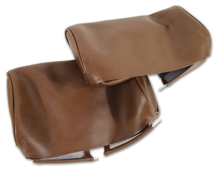 425653 Headrest Covers, 1967-1967 Chevy Corvette, Saddle Vinyl