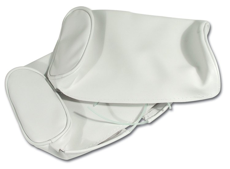 425665 Headrest Covers, 1967-1967 Chevy Corvette, White Vinyl