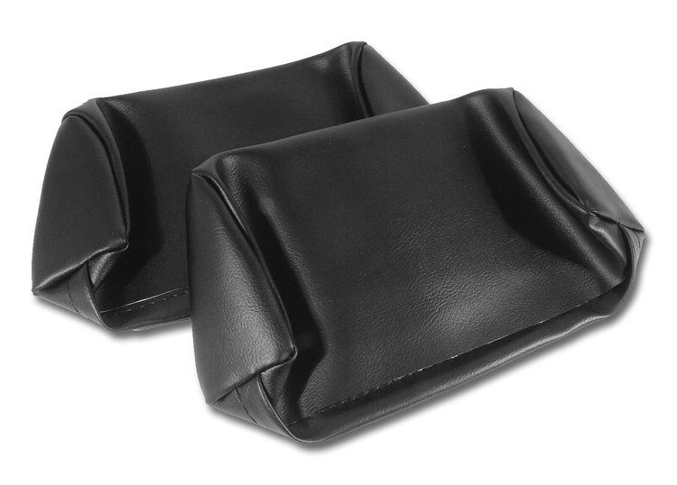 425720 Headrest Covers, 1968-1969 Chevy Corvette, Black, Vinyl
