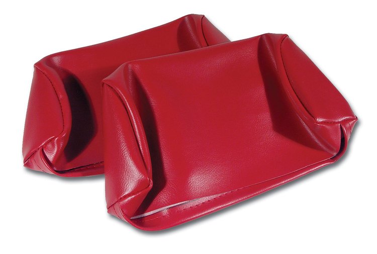 425730 Headrest Covers, 1968-1969 Chevy Corvette, Red Vinyl