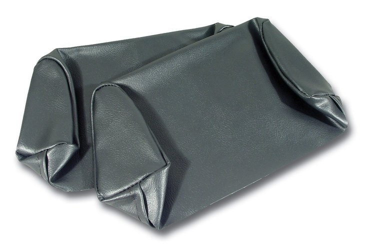 425763 Headrest Covers, 1968-1969 Chevy Corvette, Gunmetal Vinyl
