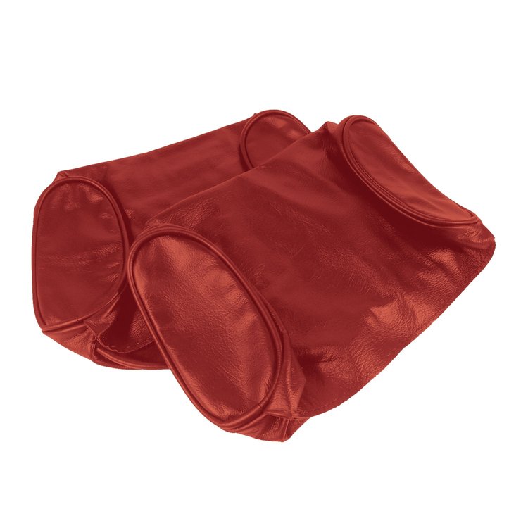 425930 Headrest Covers, 1967-1967 Chevy Corvette, Red Leather