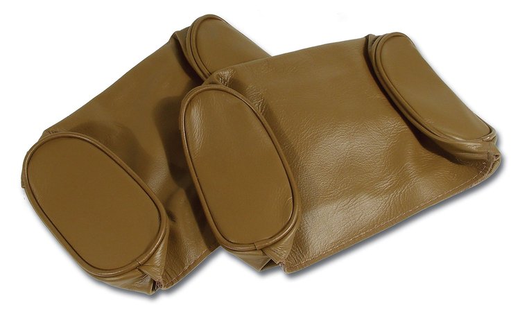 425953 Headrest Covers, 1967-1967 Chevy Corvette, Saddle Leather