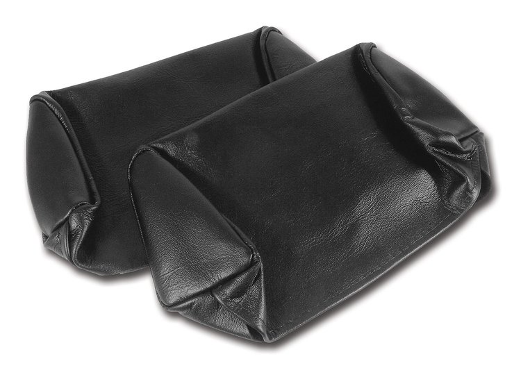 426020 Headrest Covers, 1968-1969 Chevy Corvette, Black, Leather