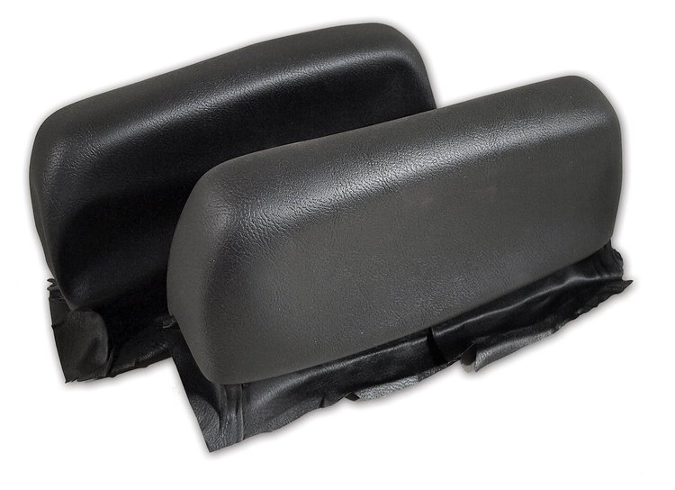 426120 Headrest Covers, 1968-1969 Chevy Corvette, Black, ABS