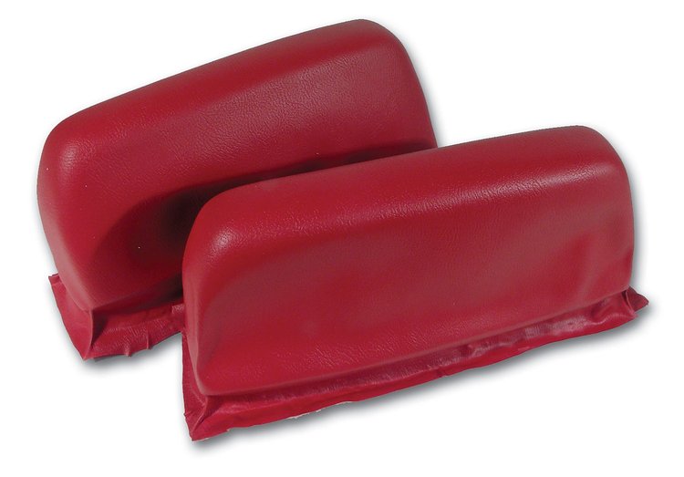 426130 Headrest Covers, 1968-1969 Chevy Corvette, Red ABS