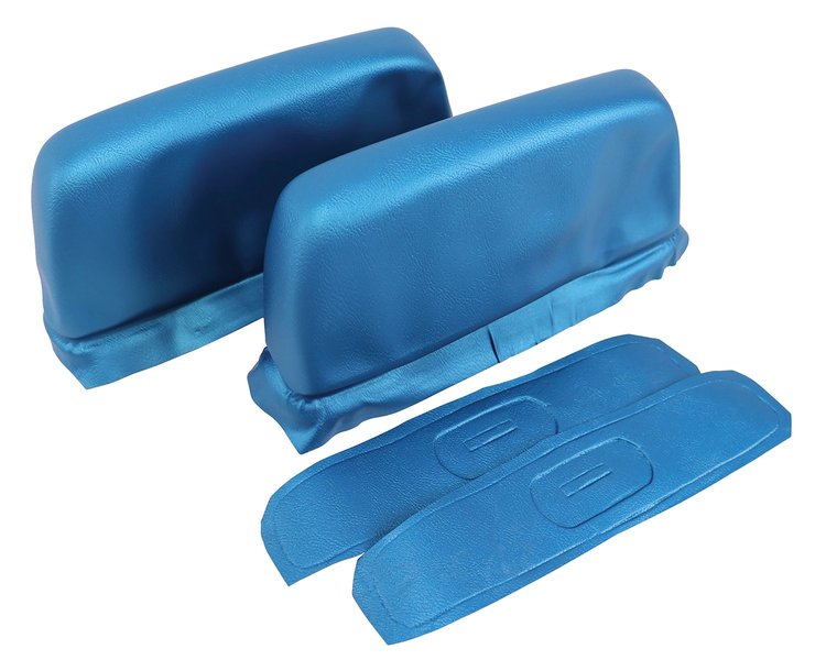 426141 Headrest Covers, 1968-1969 Chevy Corvette, Bright Blue ABS