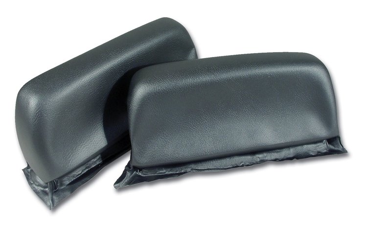 426163 Headrest Covers, 1968-1969 Chevy Corvette, Gunmetal ABS