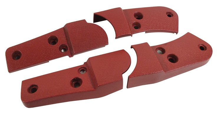 426824 Reproduction Seat Hinge Cover Set, 1979-1981 Chevy Corvette, 4pc, Red