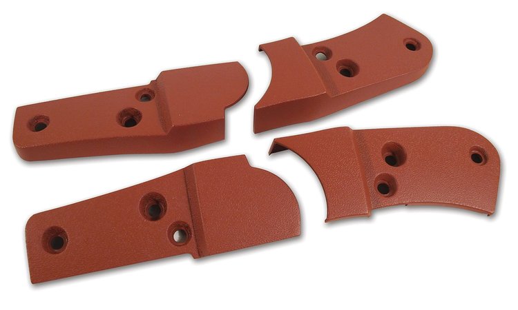 426839 Reproduction Seat Hinge Cover Set, 1981-1981 Chevy Corvette, 4pc, Cinnabar