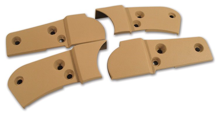 426850 Reproduction Seat Hinge Cover Set, 1979-1980 Chevy Corvette, 4pc, Doeskin