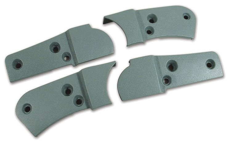 426859 Reproduction Seat Hinge Cover Set, 1982-1982 Chevy Corvette, 4pc, Silvergreen