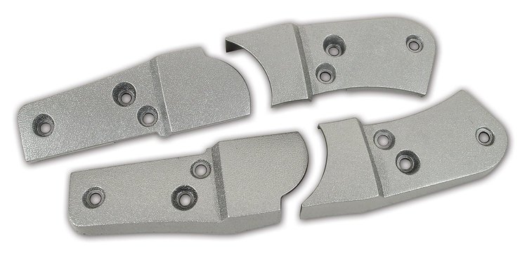 426862 Reproduction Seat Hinge Cover Set, 1978-1978 Chevy Corvette, 4pc, Silver Pace