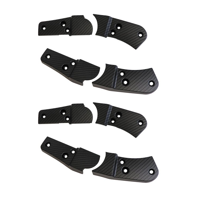 4268CM Hydro Carbon Seat Hinge Cover Set, 1978-1982 Chevy Corvette, 8pc, Matte