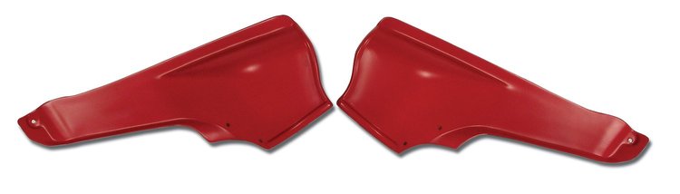 426930 Interior Rear Quarter Panels, 1965-1967 Chevy Corvette, Red Convertible