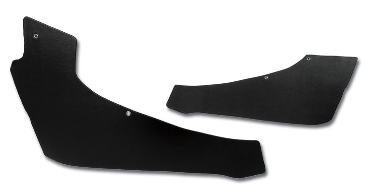 427220 Interior Rear Quarter Panels, 1965-1965 Chevy Corvette, Black, Coupe W/Power Vent