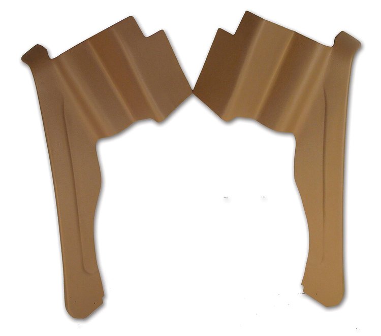 427515 Interior Rear Quarter Panels, 1970-1972 Chevy Corvette, Light Saddle Convertible
