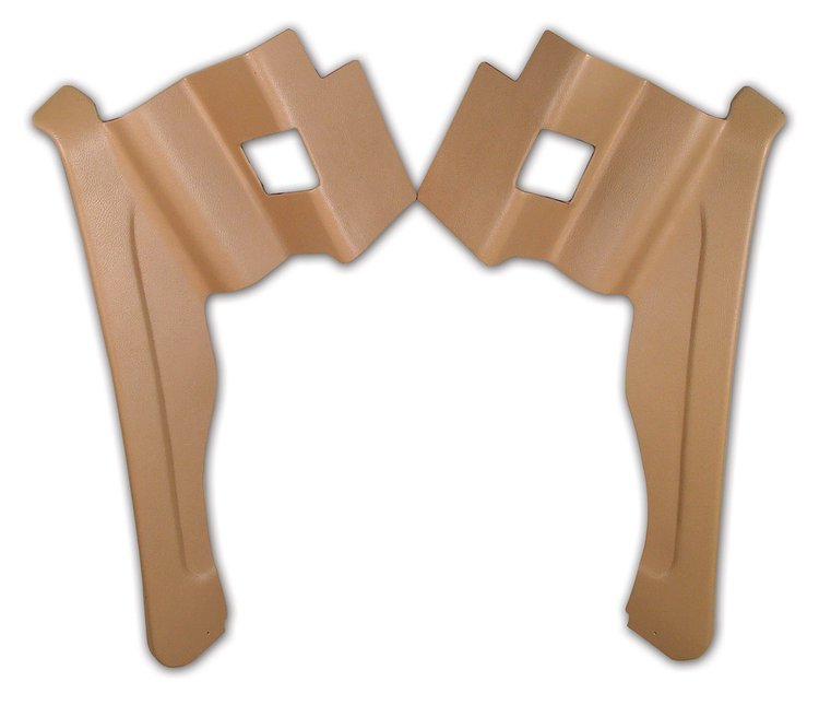 427615 Interior Rear Quarter Panels, 1970-1972 Chevy Corvette, Light Saddle Conv W/Shoulder Harness