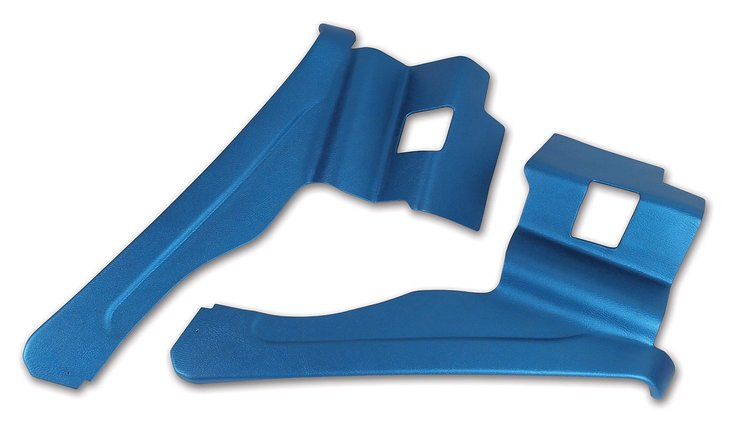 427641 Interior Rear Quarter Panels, 1970-1970 Chevy Corvette, Bright Blue Conv W/Shoulder Harness