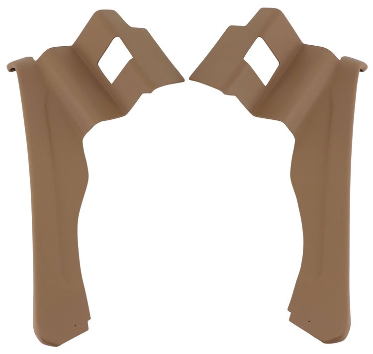427651 Interior Rear Quarter Panels, 1973-1974 Chevy Corvette, Medium Saddle Conv W/Shoulder Harness 74E