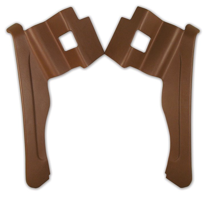 427653 Interior Rear Quarter Panels, 1970-1972 Chevy Corvette, Dark Saddle Conv W/Shoulder Harness