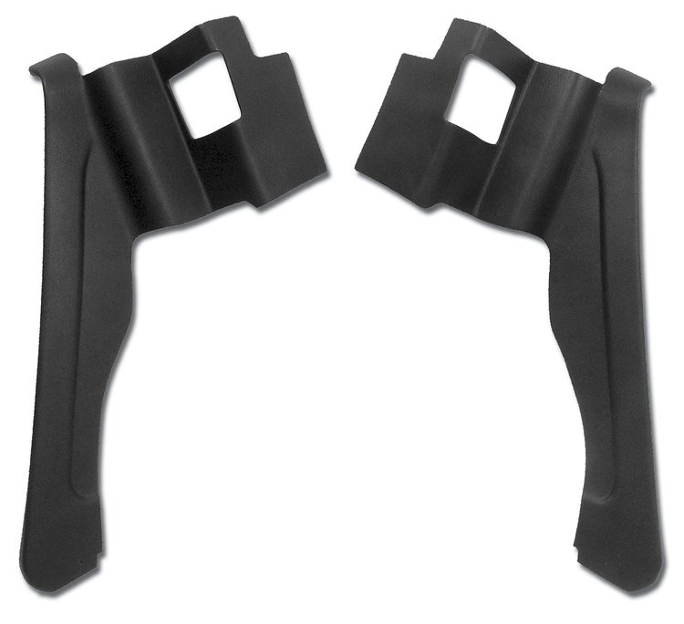427720 Interior Rear Quarter Panels, 1974-1975 Chevy Corvette, Black, Convertible W/Shoulder Harness 74L