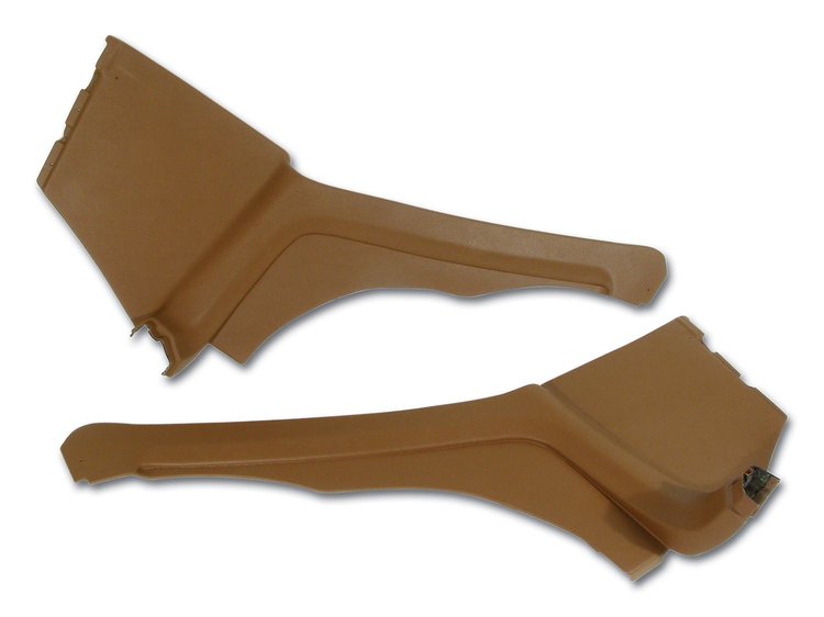 427923 Interior Rear Quarter Panels, 1973-1973 Chevy Corvette, Dark Saddle Coupe