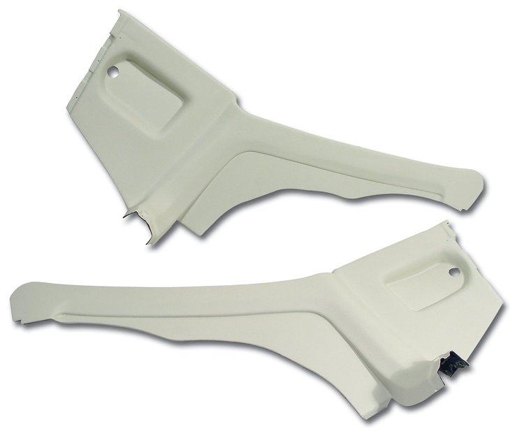 428076 Interior Rear Quarter Panels, 1976-1977 Chevy Corvette, White Coupe